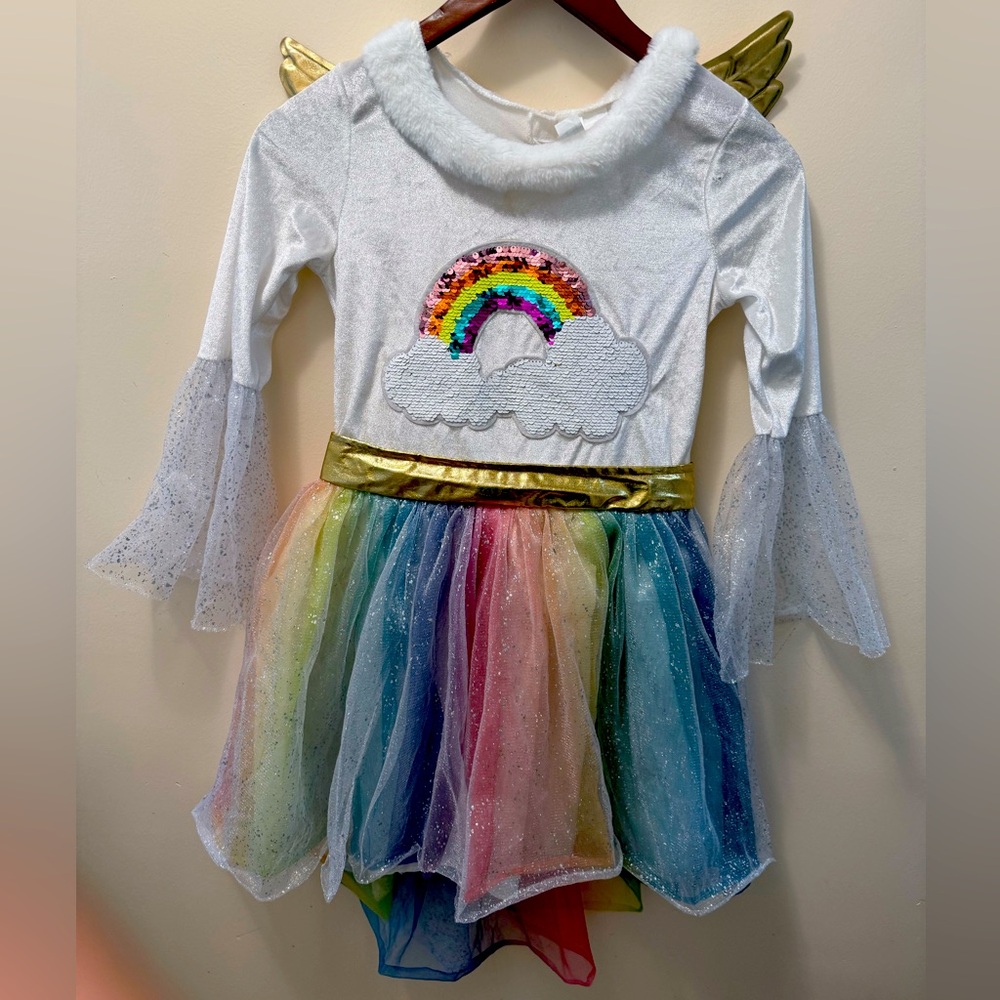 Target Rainbow unicorn Kids Costume with Gold Accents